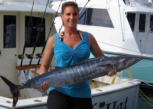 This 28lb Wahoo was caught on a fishing charter off South Beach